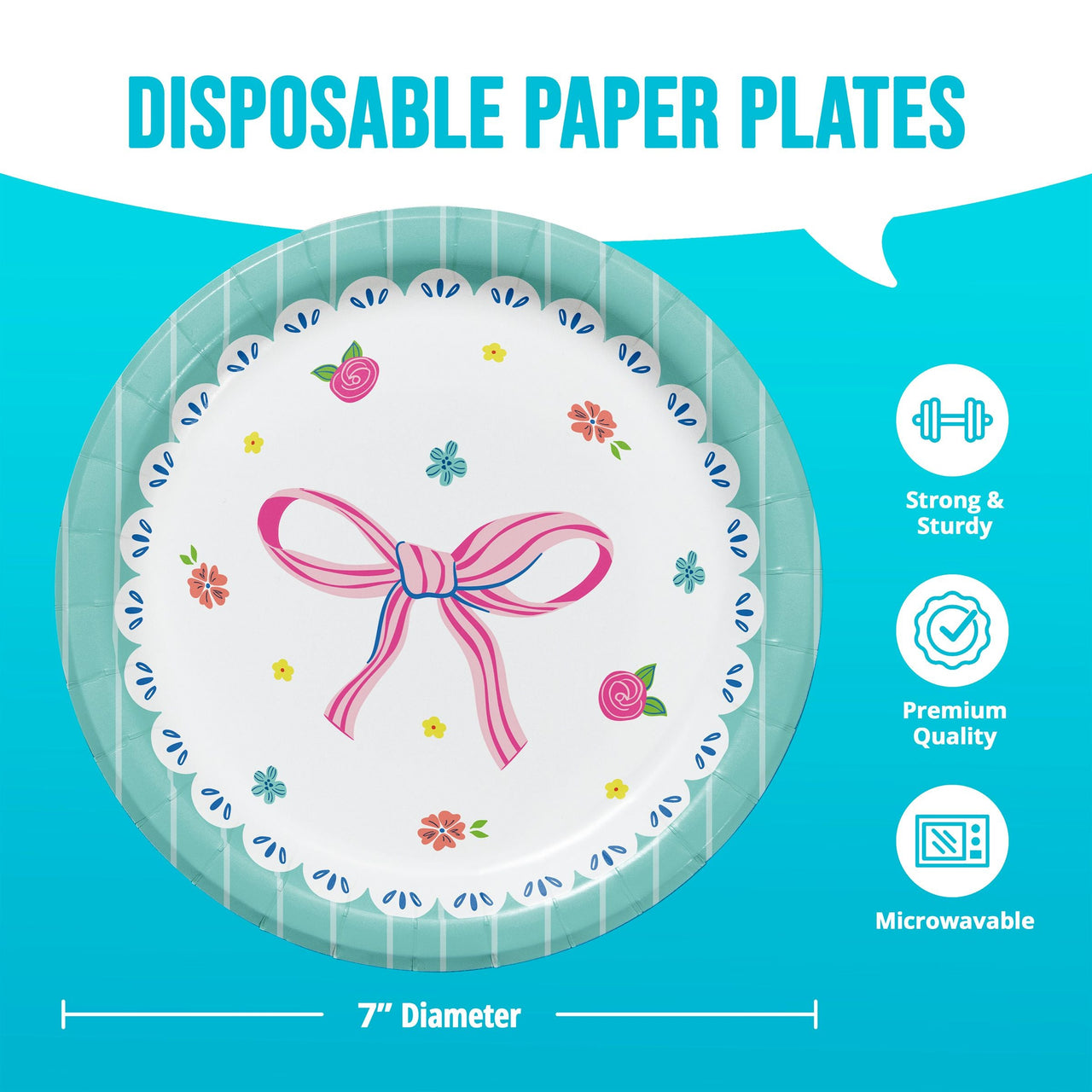 Bow Bash Asst Luncheon Plates 7"