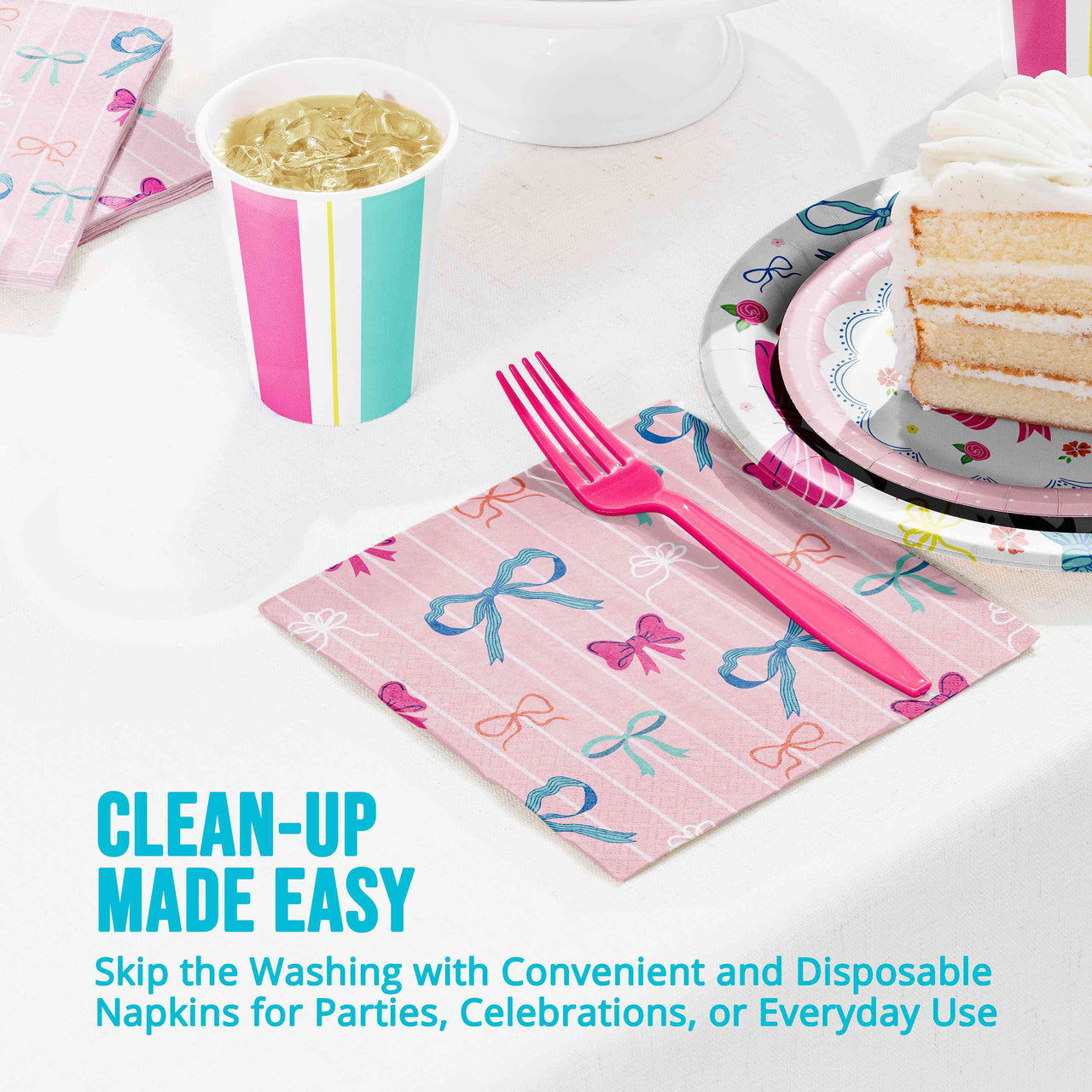Bow Bash Luncheon Napkins 6.5" x 6.5"