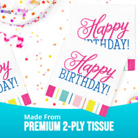 Birthday Brights Luncheon Napkins 6.5