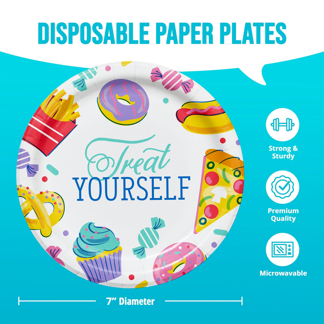 Birthday Treats Luncheon Plates 7"