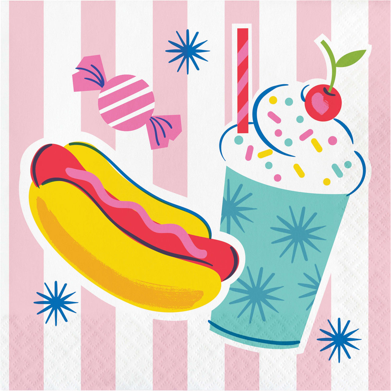 Birthday Treats Luncheon Napkins 6.5" x 6.5"