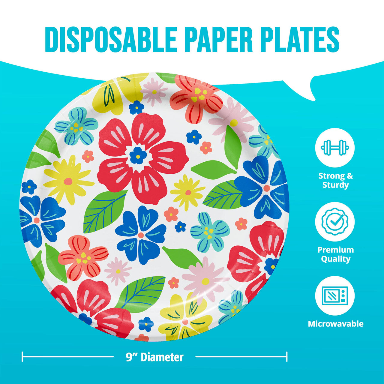 Abundant Florals Dinner Plates 9"