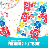 Abundant Florals Luncheon Napkins 6.5