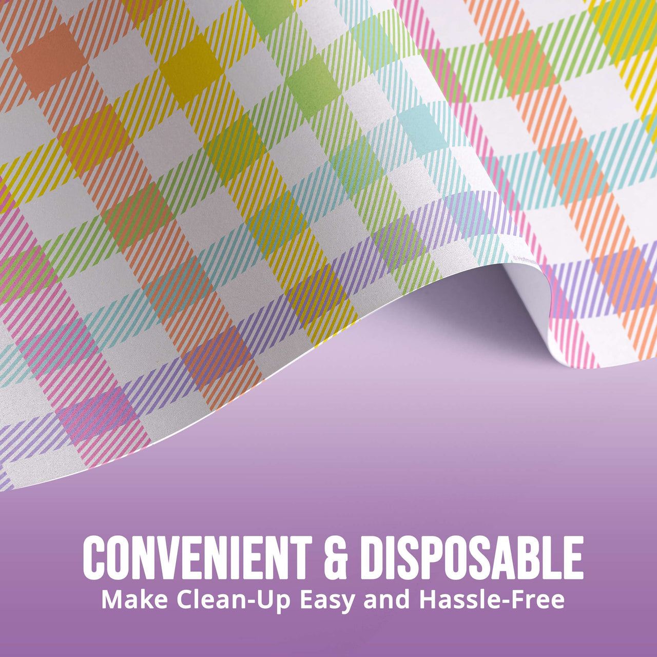 Easter Plaid Plastic Tablecovers 54" x 108"