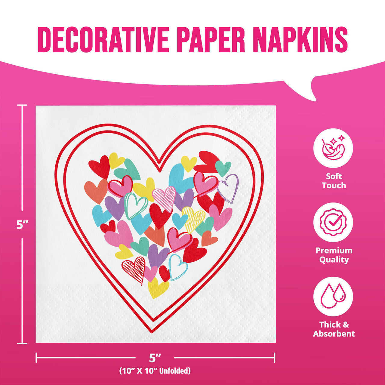 Color Crush Beverage Napkins 5" x 5"