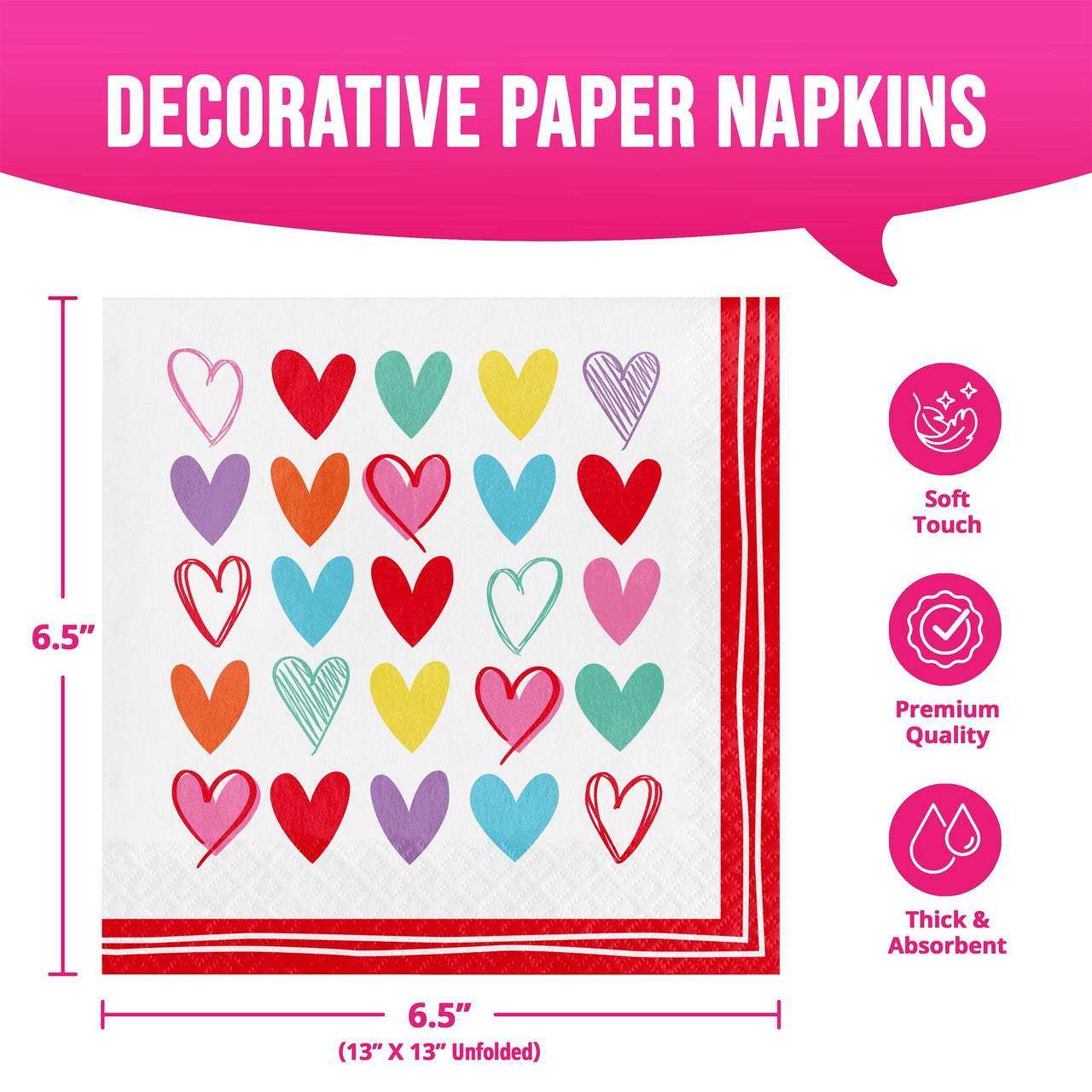 Color Crush Luncheon Napkins 6.5" x 6.5"