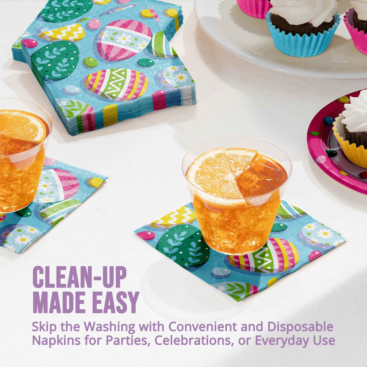 Eggsplosion Jellybean Beverage Napkins 5" x 5"