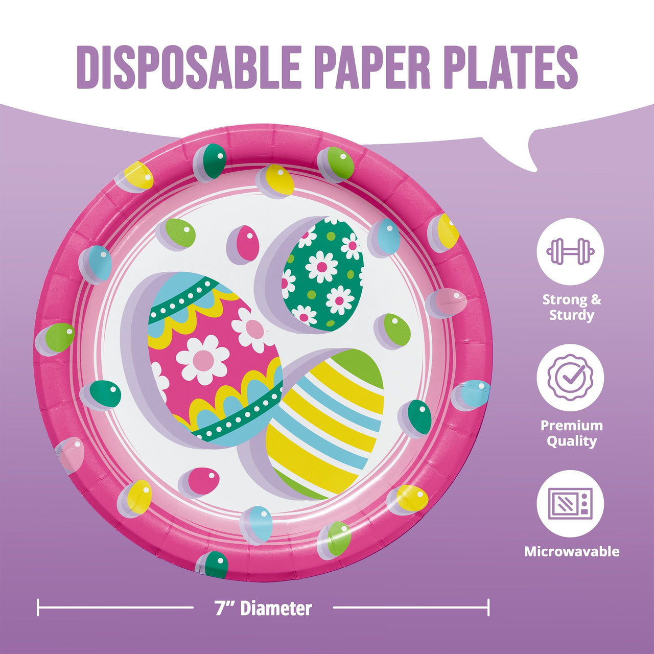 Eggsplosion Jellybean Luncheon Plates 7"