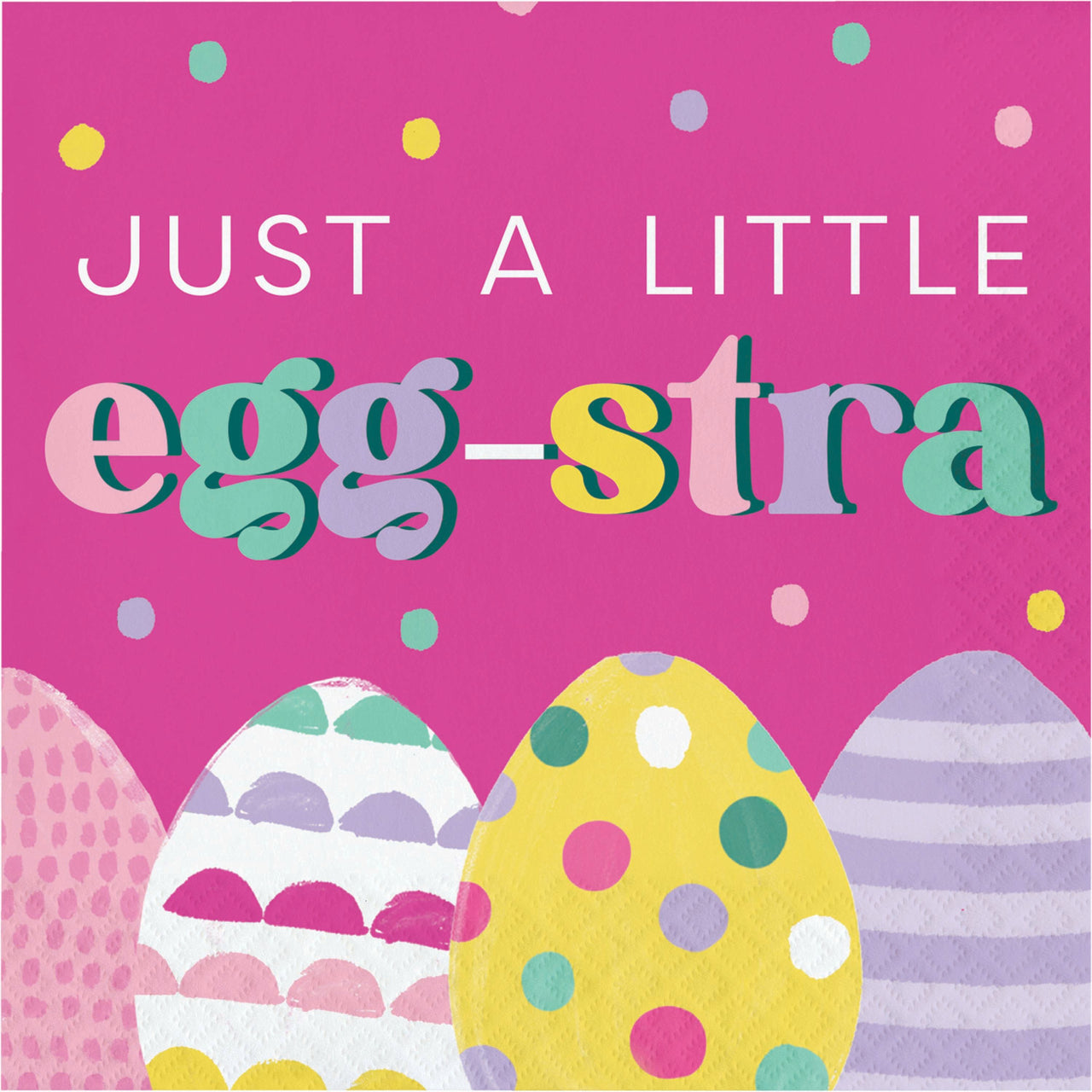 Eggstra Easter Luncheon Napkins 6.5" x 6.5"