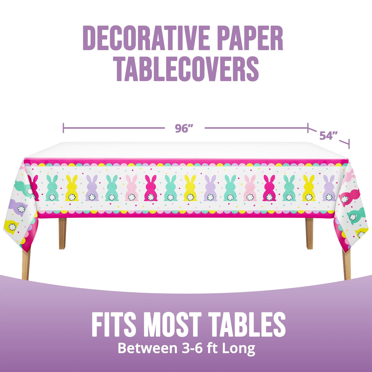 Eggstra Easter Plastic Tablecovers 54" x 96"