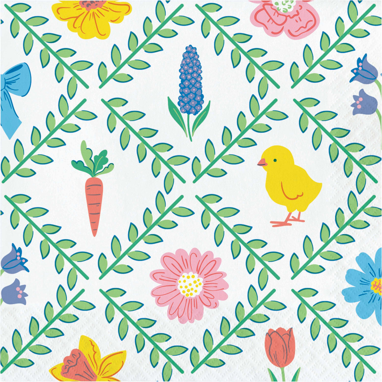 Easter Meadow Bunny Luncheon Napkins 6.5" x 6.5"