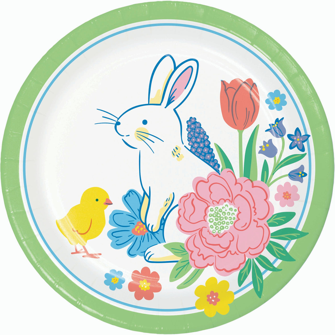 Easter Meadow Bunny Luncheon Plates 7"