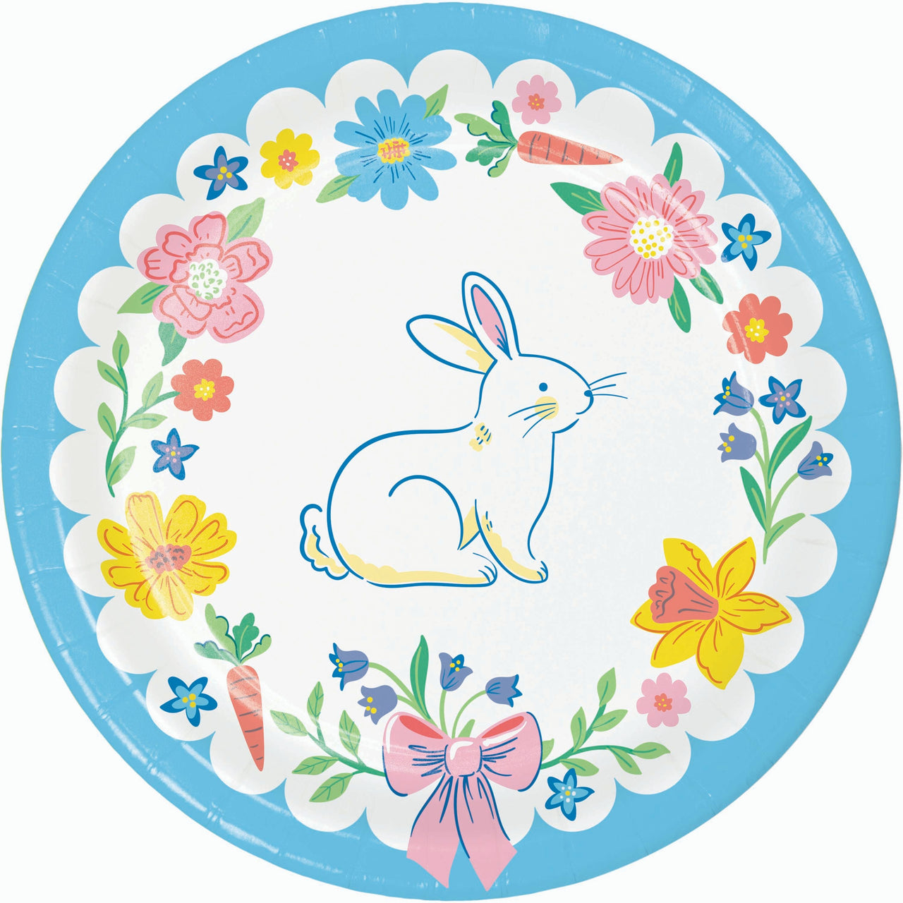 Easter Meadow Bunny Dinner Plates 9"
