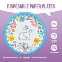 Easter Meadow Bunny Dinner Plates 9