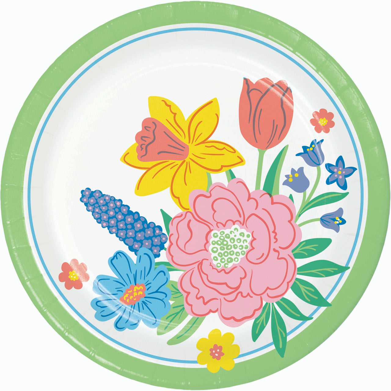 Easter Meadow Floral Luncheon Plates 7"