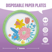 Easter Meadow Floral Luncheon Plates 7