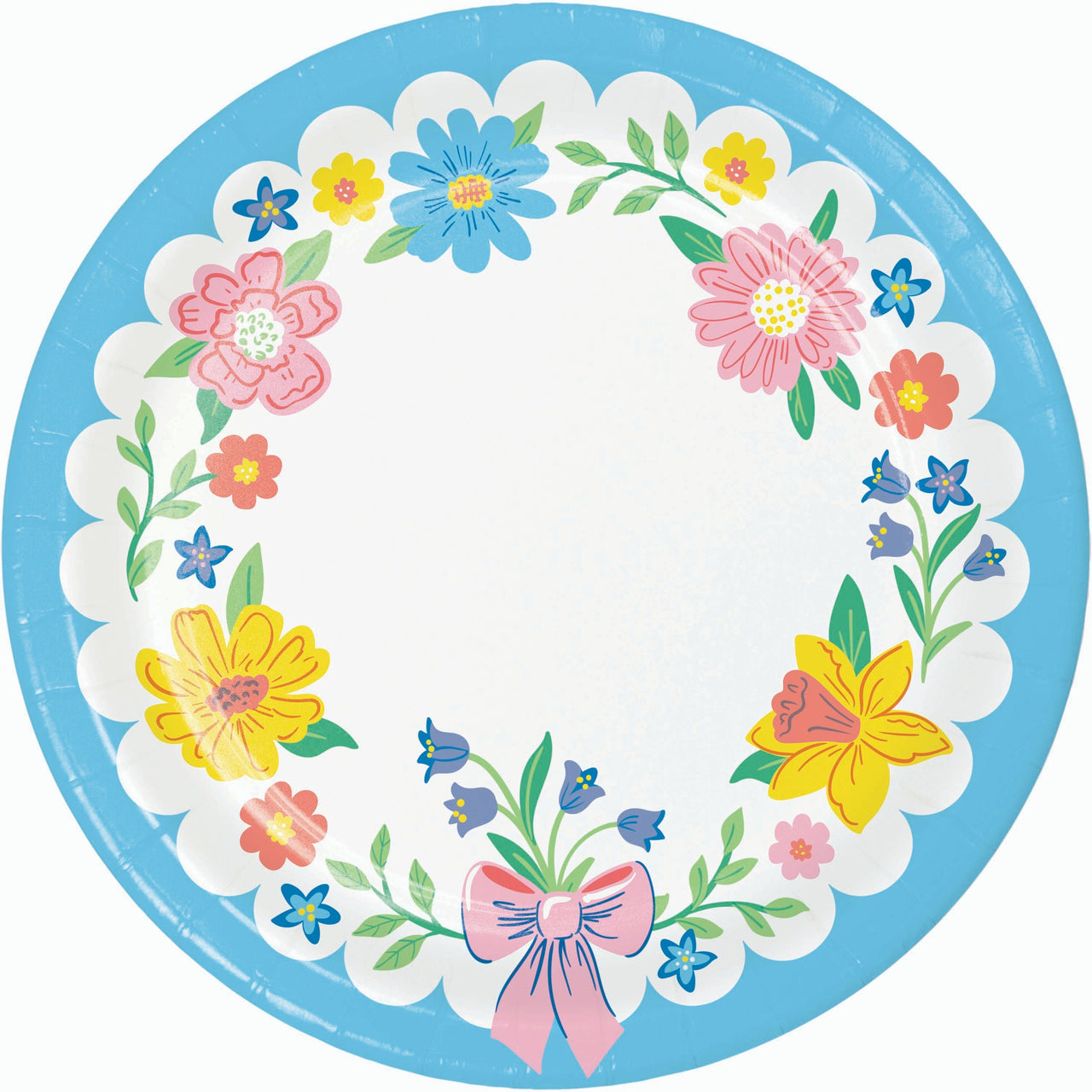 Easter Meadow Floral Dinner Plates 9"