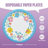 Easter Meadow Floral Dinner Plates 9