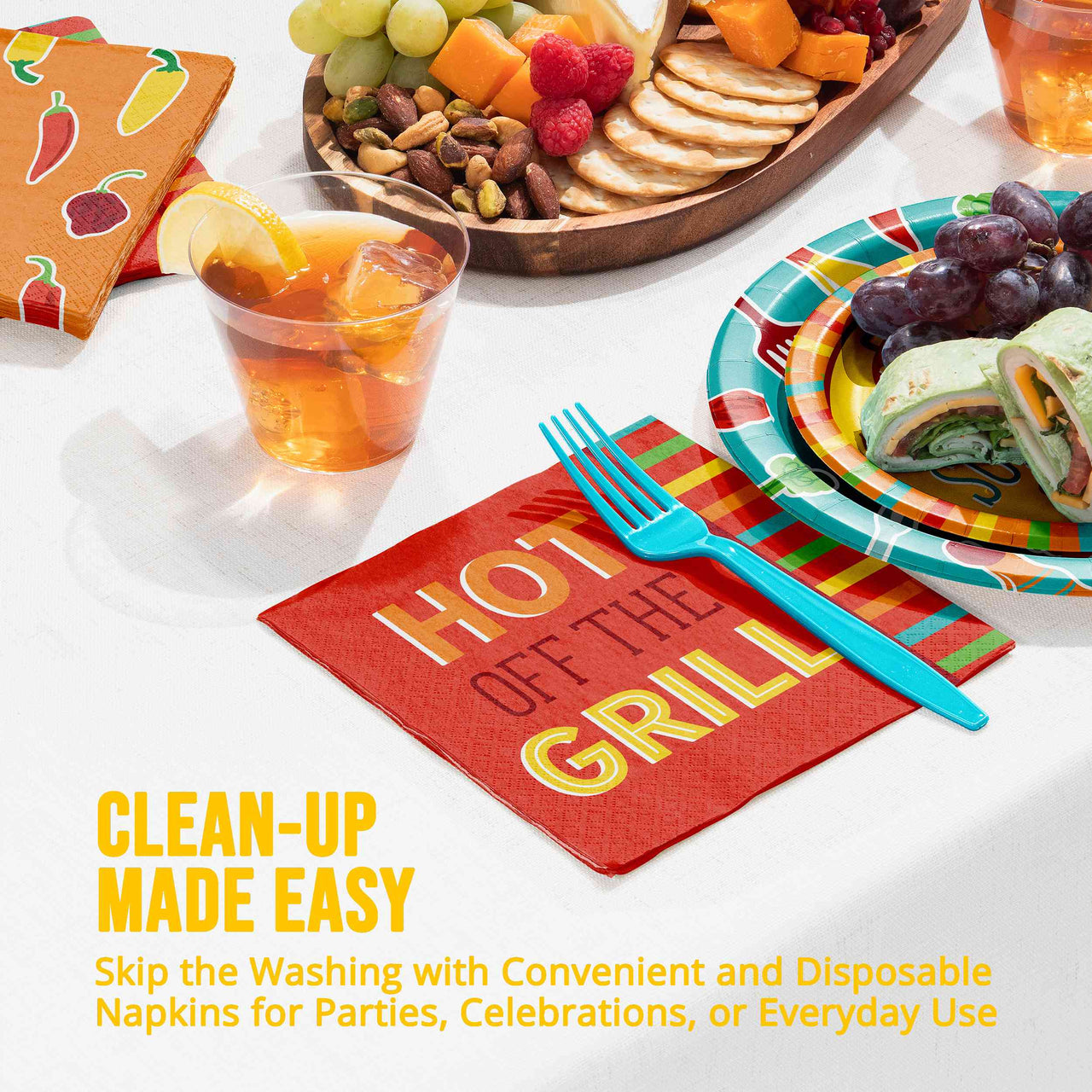 Sizzle and Serve Luncheon Napkins 6.5" x 6.5"