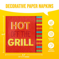 Sizzle and Serve Luncheon Napkins 6.5