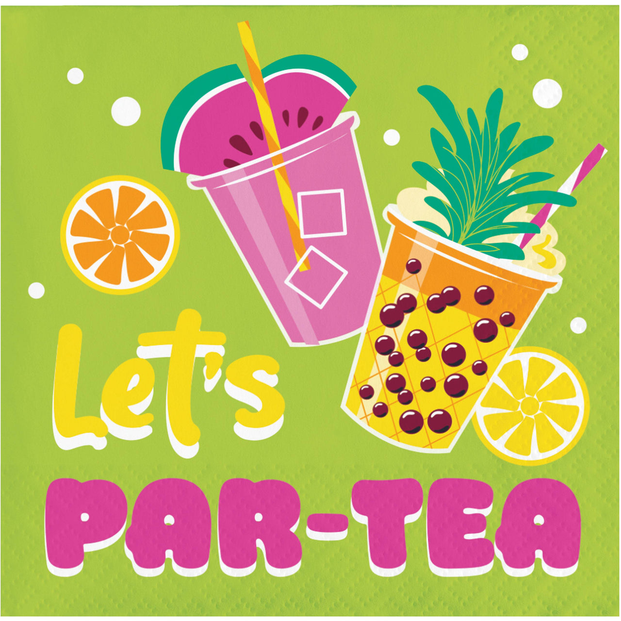 Tropic Par-Tea Beverage Napkins 5" x 5"
