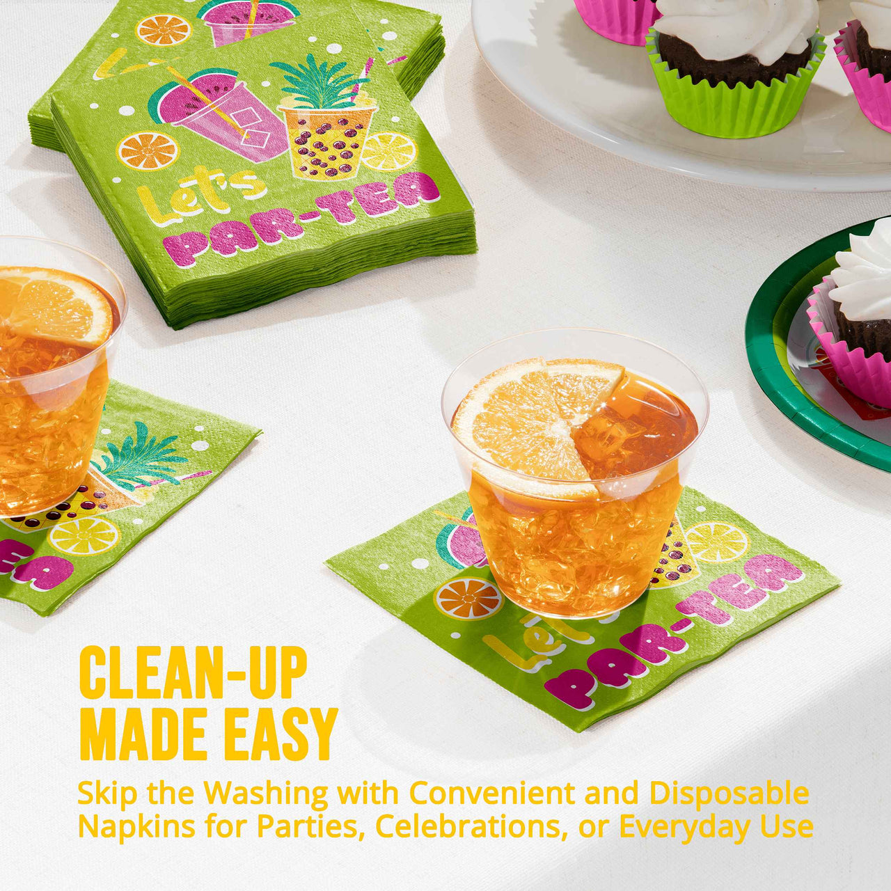 Tropic Par-Tea Beverage Napkins 5" x 5"