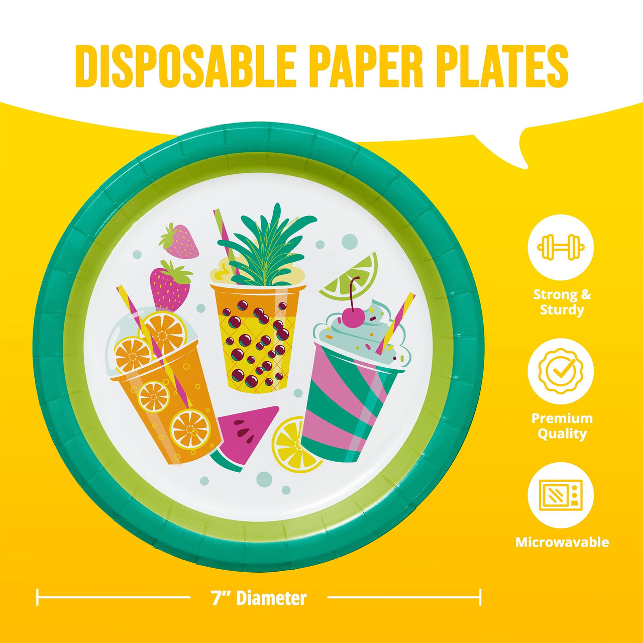 Tropic Par-Tea Luncheon Plates 7"
