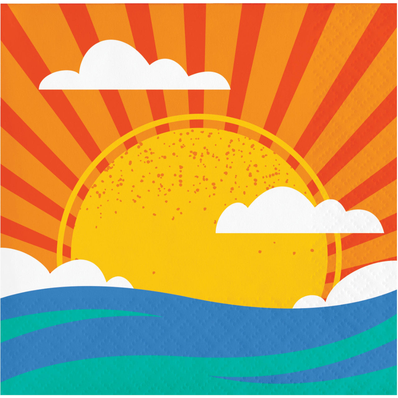 Sun Kissed Beverage Napkins 5" x 5"