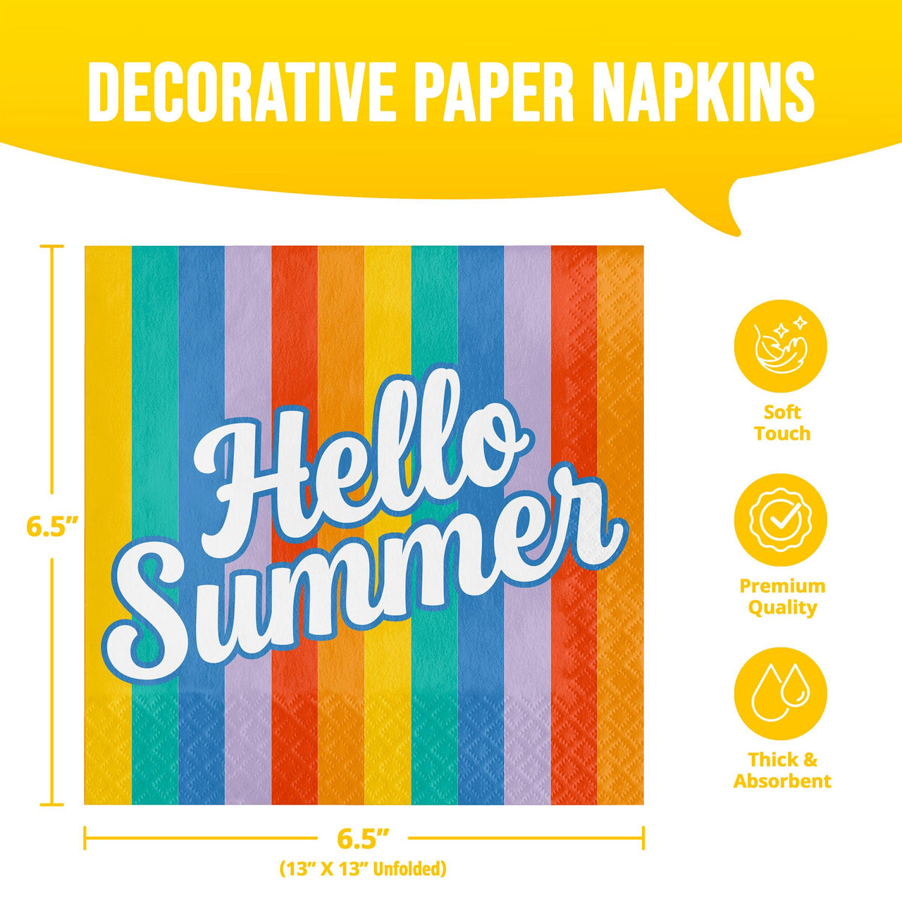 Sun Kissed Luncheon Napkins 6.5" x 6.5"