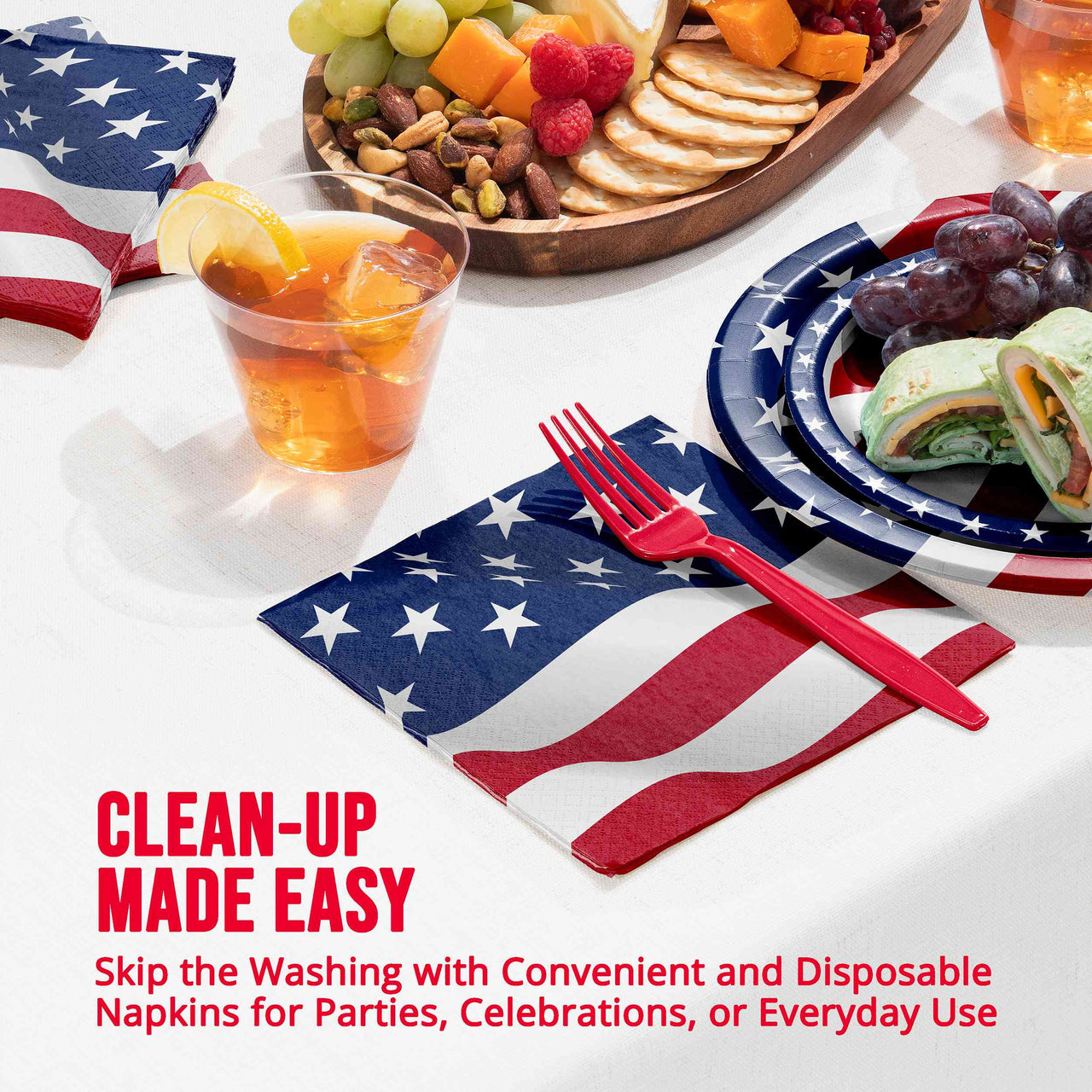 Flag Flair Luncheon Napkins 6.5" x 6.5"