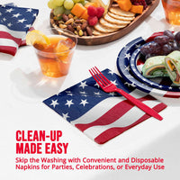 Flag Flair Luncheon Napkins 6.5