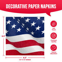 Flag Flair Luncheon Napkins 6.5