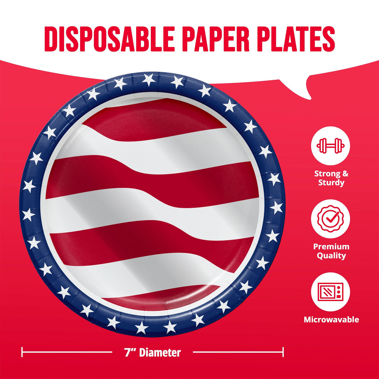Flag Flair Luncheon Plates 7"