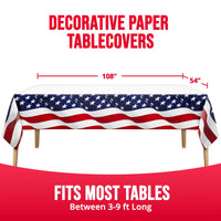 Flag Flair Plastic Tablecovers 54