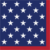 Patriotic Patterns Luncheon Napkins 6.5