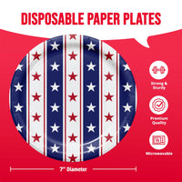 Patriotic Patterns Luncheon Plates 7