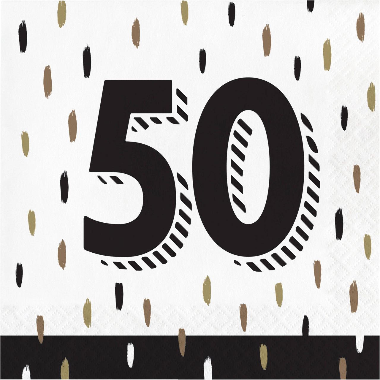 Golden Wishes 50th Luncheon Napkins 6.5" x 6.5"