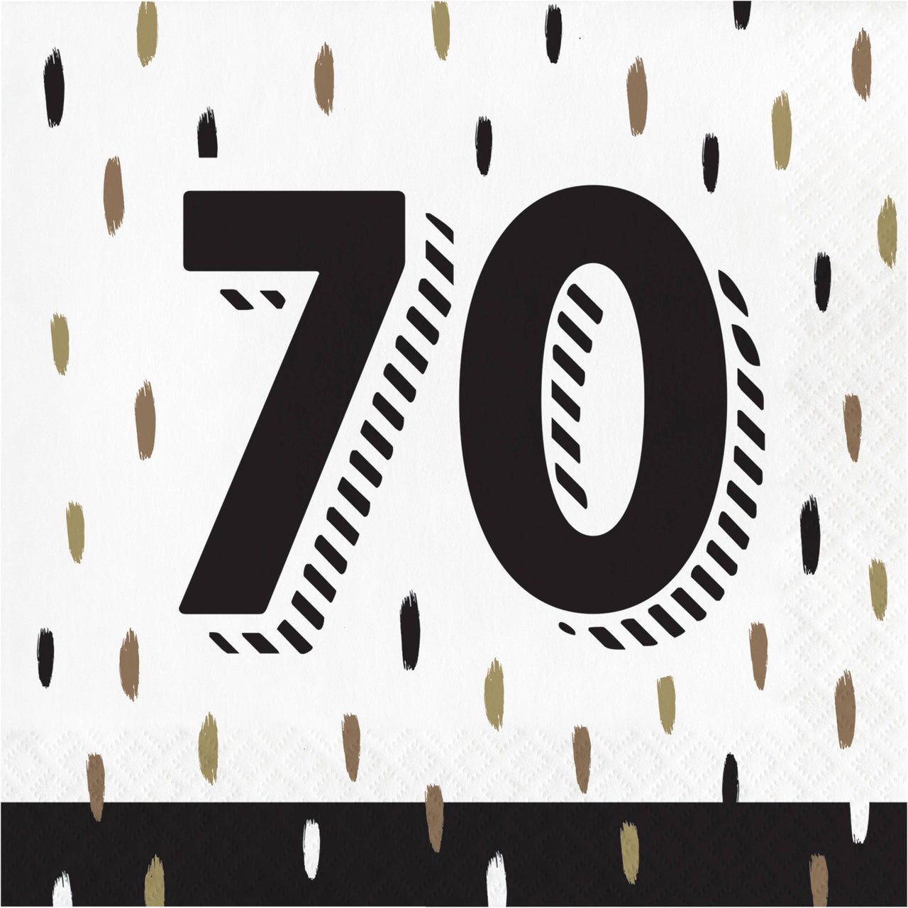 Golden Wishes 70th Luncheon Napkins 6.5" x 6.5"