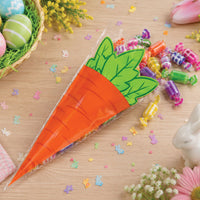 Carrot Shaped Cello Bags (20-Count) - 7.75 x 13 Inch Treat Bags - view 2