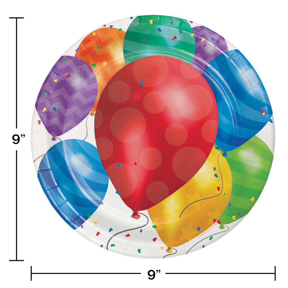 Balloon Blast 9 inch Dinner Plate (96/case)
