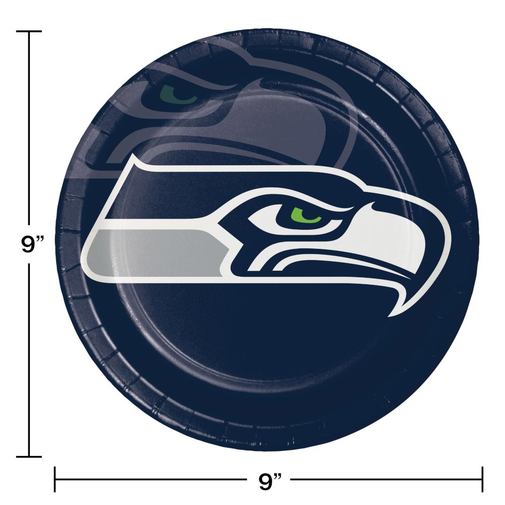 96/Case Bulk Seattle Seahawks Dinner Plates
