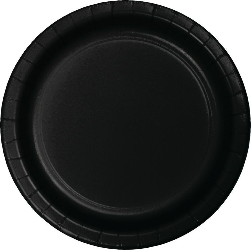Bulk 240 pc Black Velvet Sturdy Style 8.75 inch Dinner Plates - Solid Color Party Tableware by Creative Converting