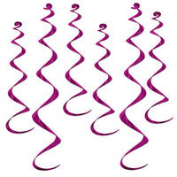 Cerise Twirly Whirlys Party Decoration