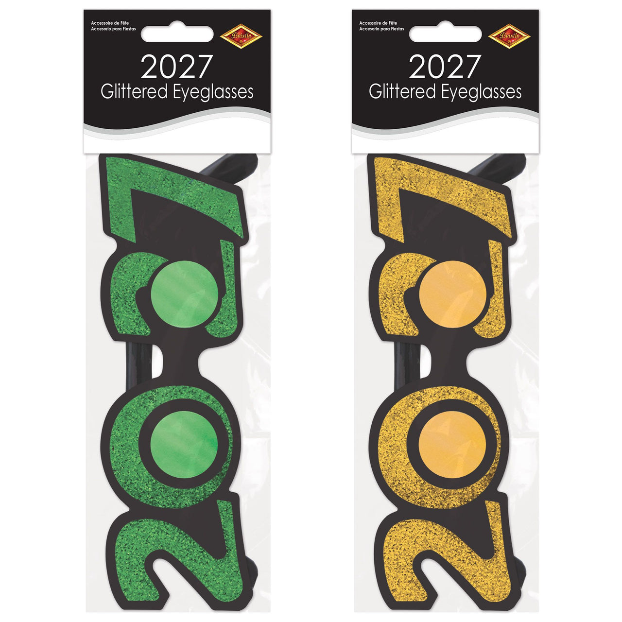 2027 Glitter Eyeglasses - Assorted Colors, One Size Fits Most