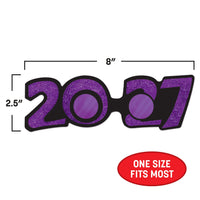 2027 Glitter Eyeglasses - Assorted Colors, One Size Fits Most