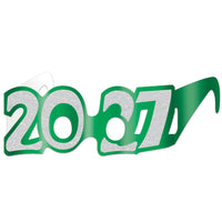 2027 Glittered Foil Eyeglasses - New Year's & Graduation Party Favors - view 2