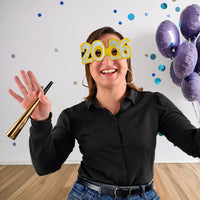 Gold Glitter 2026 Eyeglasses - New Year & Graduation Favors