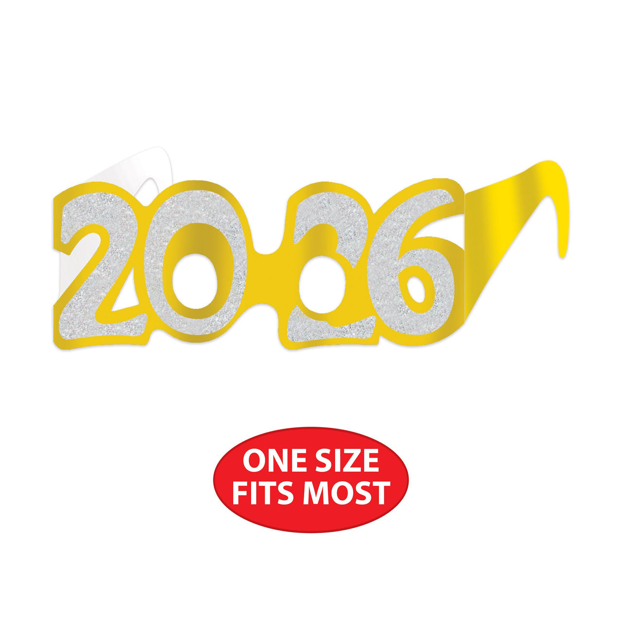Gold Glitter 2026 Eyeglasses - New Year & Graduation Favors