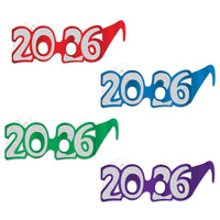 2026 Glittered Eyeglasses - New Year & Graduation Party Favors