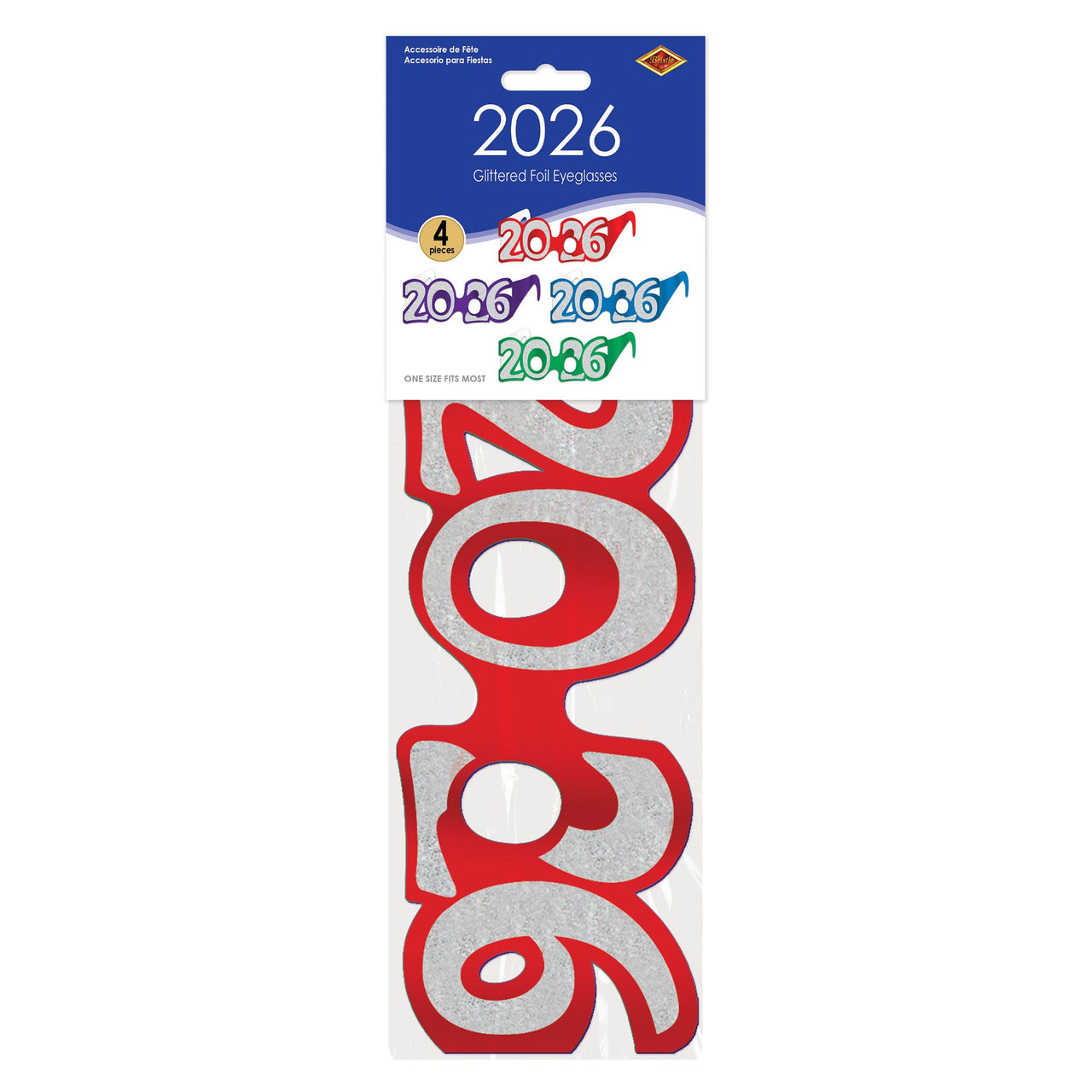 2026 Glittered Eyeglasses - New Year & Graduation Party Favors